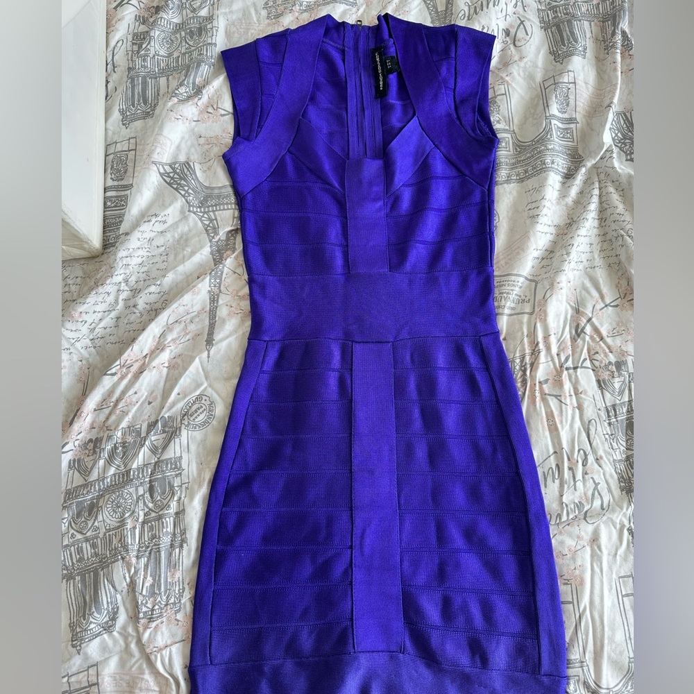 Stunning purple French connection tight bandage dress worn once!